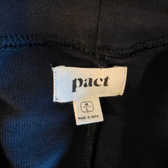 Pact Womens Open Front Cropped Cardigan Size Medium/Large Black Organic - Picture 4 of 4